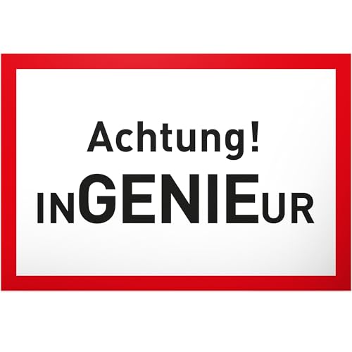 DankeDir! Ingenieur - Kunststoff Schild - Partydeko Bachelor Master Geschenk Dekoration Geschenkidee Studenten - Geschenk Glückwunschkarte Deko Karte Abschluss bestandenes Studium Studienabschluss