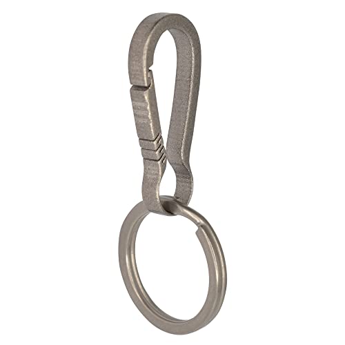 VAKON - Kleiner Karabinerhaken aus Titan EDC, Schnellverschluss Karabiner, Schlüsselanhänger, Schlüsselring mit Haken, Schlüsselclip Cover