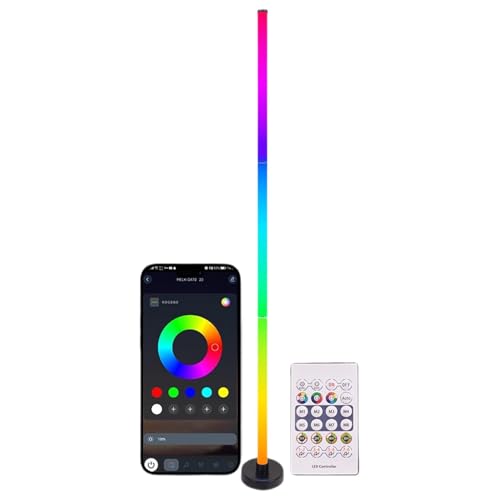 Lámpara de pie LED de esquina con mando para dar vida a los rincones oscuros de casa