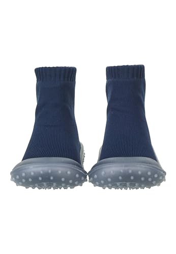 Sterntaler Adventure -Socks uni - Unisex Babysocken mit transparenter profilierter Gummisohle - Adventure Socks einfarbig - marine, 23/24