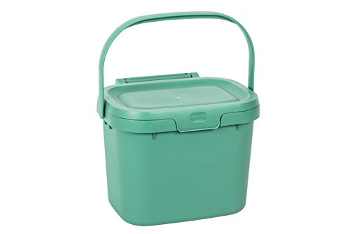 Addis 518534 - Poubelle à Compost de Cuisine à Usage Quotidien - bac au Couleur Verte Sauge pour déchets Alimentaires - 4,5 l