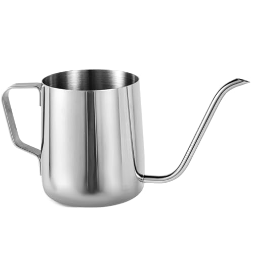 Small Plant Watering Can, 12oz/350ml Stainless Steel Tiny Mini Plant Watering Pot with Long Spout...