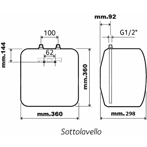 Chaffoteaux Scaldabagno Elettrico Sottolavello Lt10 Art.3100377