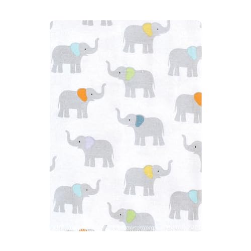 Image of Hudson Baby Unisex Baby Flannel Burp Cloth 12pk, Teal Elephant, One Size