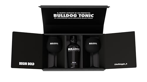 Bulldog Tonic Kit: Bulldog London Dry Gin 70 cl; 2 Black Copa Bulldog Gin