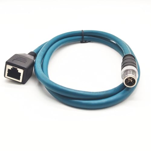 Cable industrial M12 8 pines a RJ45 Cat6 1 metro miniatura 2
