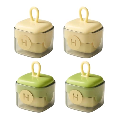 GXGM 4 rulli levapelucchi, riutilizzabili, lavabili e portatili, rimuovi peli di animali domestici e pelucchi per vestiti (Verde/Giallo crema)