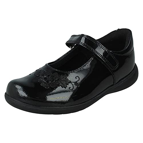 Image of Girls Startrite Mary Jane School Shoes Wish - Black Patent - UK Size 13.5G - EU Size 32.5 - US Size 1.5