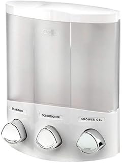 Better Living Products Aviva Trio soap/shampoo/gel dispenser, white
