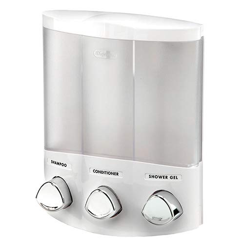 Aviva Trio Spender 3-fach für Seife / Shampoo / Gel, Weiß Cover