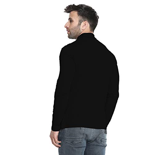 Image of CHKOKKO Men's Winter Wear Cotton High Neck Full Sleeves Regular Fit T-Shirt