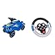 Big-Bobby-Car Classic Police - Kinderfahrzeug mit Aufklebern im Polizei Design & EEL - Lenkrad mit verschiedenen Rettungs-Sounds