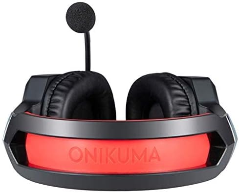 Top view of ONIKUMA K8 Gaming Headset showing LED lighting