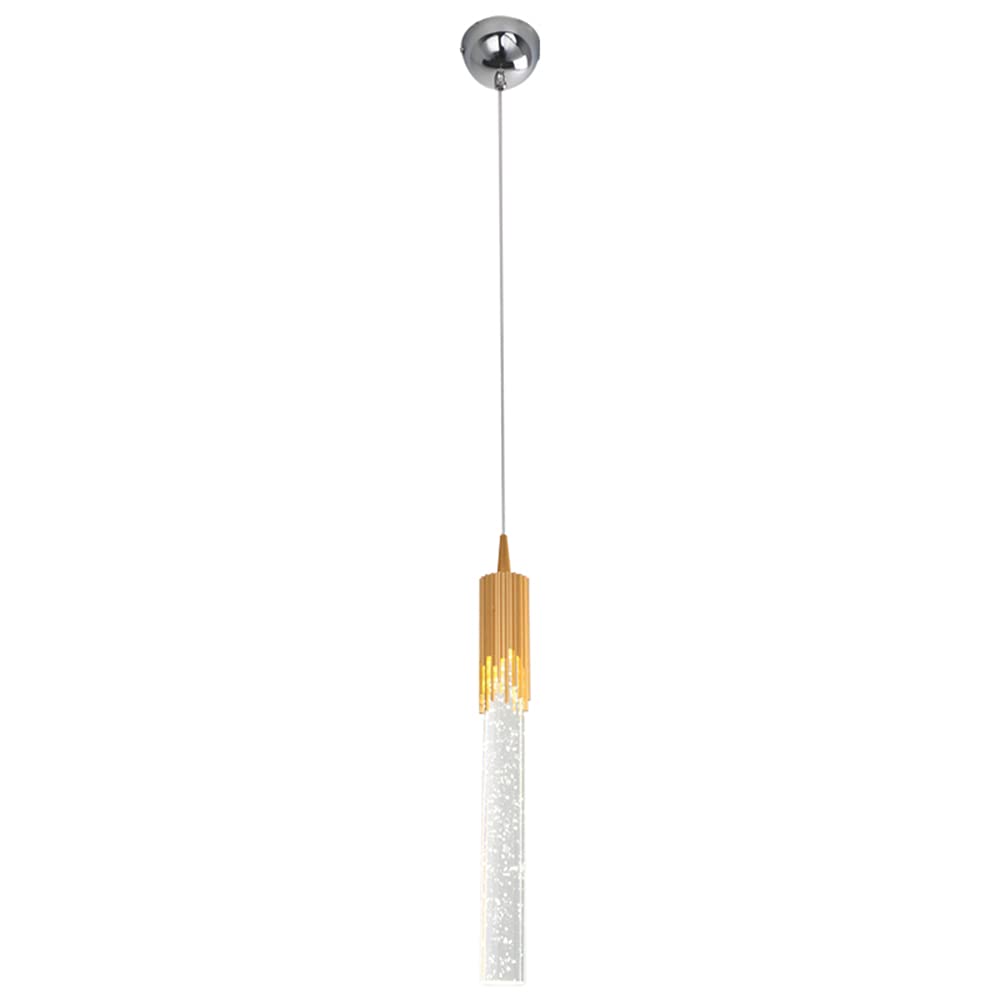 Lámpara colgante LED moderna de tubo largo 6000K iluminación techo aluminio