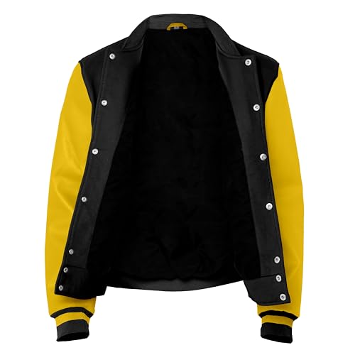 Image of Baseball Wool Letterman Varsity Faux Leather Sleeve For Men | Wool Varsity Bomber Jacket