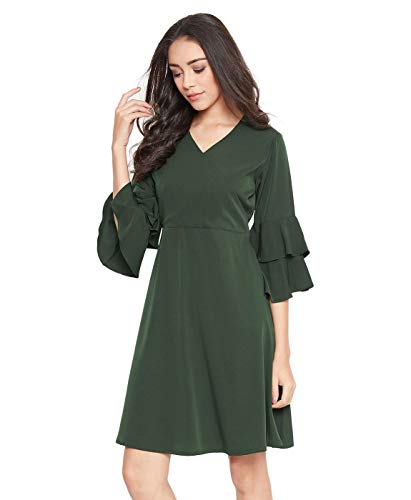 Image of Uptownie Lite Women's Crepe Skater Knee Length Dress
