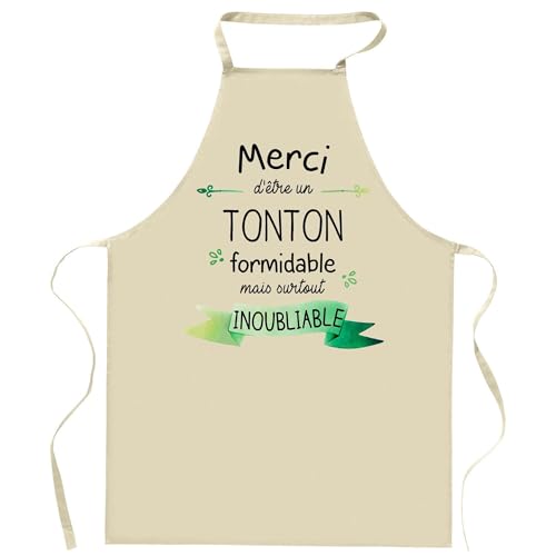 Tablier de cuisine Tonton anti-taches protège vos vêtements d'homme