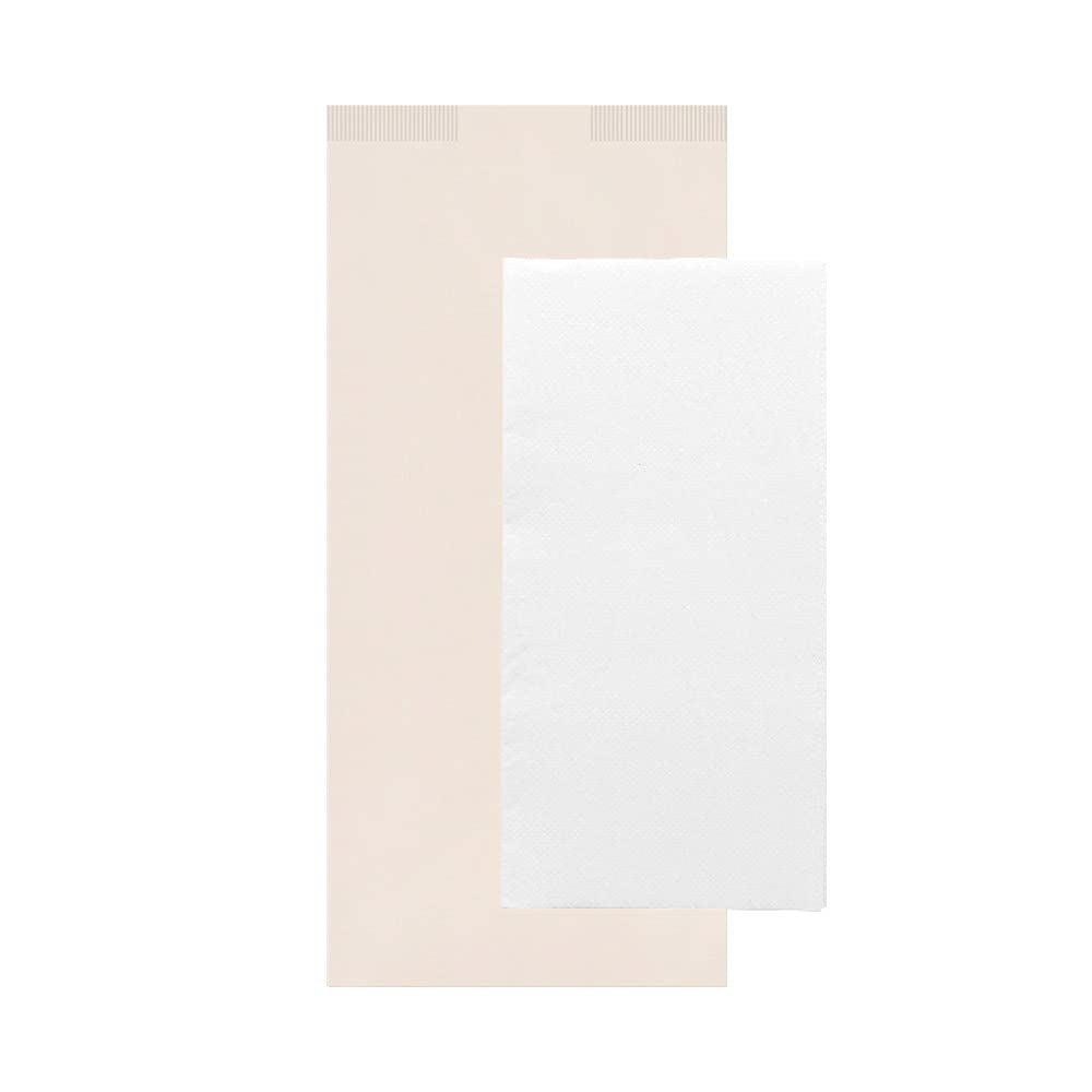 García de Pou 300 Unités - Serviettes Blanches Emb, 'D, Point' 40 x 32 cm 'Just In Time Closed' 40 plus 10Pe g/m2, 11 x 25 cm Blanc Cellulose