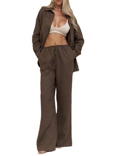 Ensemble chemise et pantalon ample femme pour camoufler les formes tout en restant au frais L