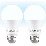TORCHSTAR Universal Garage Door Opener LED Light Bulb, 100W Equivalent, 1500lm Ultra-Bright UL-Listed A19 Bulbs, Minimize Interference for Outdoor Wall Lamp, 15W, E26 Base, 5000K Daylight, Pack of 2