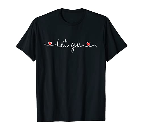 Let Go Relajación con Corazones Yoga Meditación Camiseta
