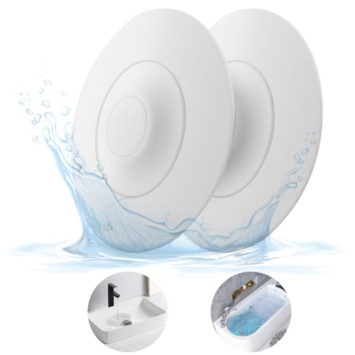 HUAERSICO Tapon Bañera Universal - 2 Piezas Suave Tapon Fregadero Cocina Silicona - Tapón de Desagüe Universal a Presión con Filtro de Comida y Pelo para Fregaderos, Lavabos y Bañeras