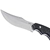 CRKT Burrower Everyday Carry Fixed Blade Knife with Sheath: D2 Steel Plain Edge Blade, Black & Gray Micarta Handle, 3610