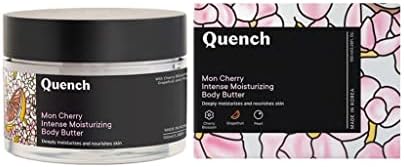 QUENCH BOTANICS Quench Intense Moisturizing Body Butter with Squalane & Shea Butter (Floral Scent),Korean Body Cream for Bouncy Soft Skin,Rich Shea Butter Formula,Whipped Texture,Made in Korea (100ml)