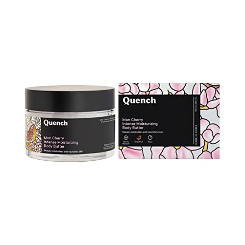 QUENCH BOTANICS Intense Moisturizing Body Butter With Squalane & Shea Butter (Floral Scent) | Korean Body Cream For Bouncy Soft Skin | Rich Shea Butter Formula | Whipped Texture|Made In Korea (100Ml)