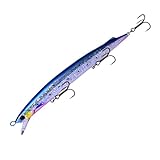 Profondeur : 0,5-3 m ACTINPANT Leurre de pêche à la traîne coulant, appât Dur for ménés, Lancer Longue Distance, jerkbait, Eau de mer, for Bar, Thon, 1 pièce, 197 mm, 36 g(N1)