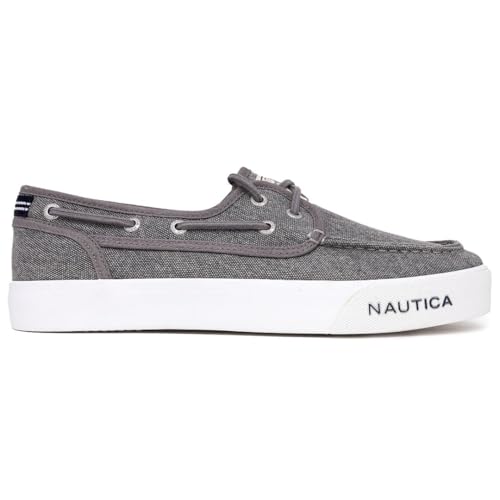 Image of Nautica Men's Casual Boat Shoes, Moc-Toe Loafers with Cushioned Insole, Deck Fashion Sneaker