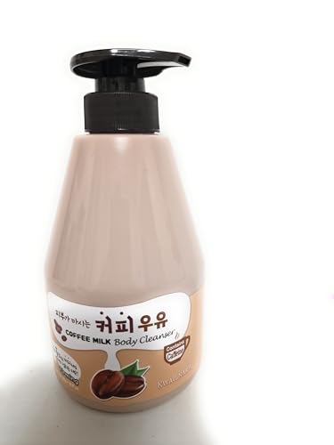KWAILNARA Coffee Milk Body Cleanser Firming 560g – Korean Moisturising Body Wash with Coffee Extract, Brightening & Firming Bathing Gel for Smooth, Soft Skin – Nourishing K-Beauty Skincare