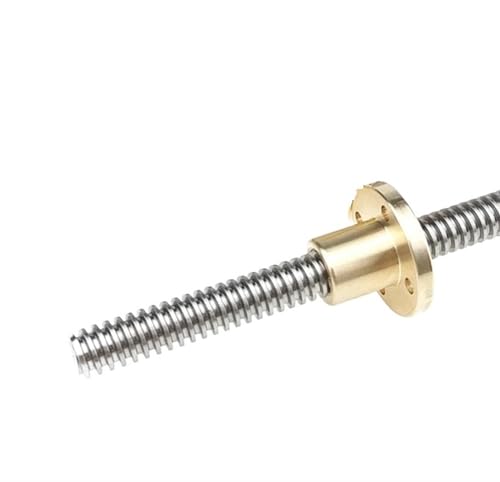 Metal Ball Screw nut 1pcs 304 Stainless Steel T10 Lead Screw Length 100 200 300 400 500 600mm Lead 2mm Trapezoidal Spindle Screw and Nut(400mm)