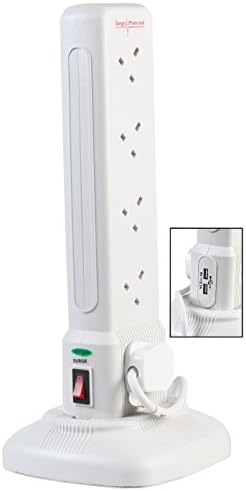Eurosafe 3 Way Adaptor 13Amp Switch Socket Witch Surge Protector