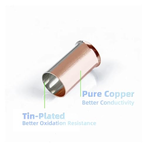 Virole d'extrémité de fil non isolée en cuivre nu pour raccordement électrique de 120-240 mm²