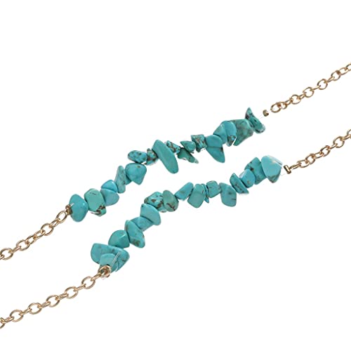 Brillenkette für Frauen Bohemian Naturstein Lanyard Brillenband Sonnenbrillenschnüre Casual Brillenzubehör (Color : A, Size : Length-70CM)