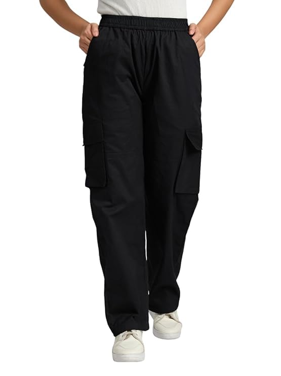 Women's Cotton Comfort Fit Cargo Pants with Elastic Waistband and Side Pockets - Review, Price and Buying Guide