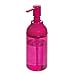 Produktbild iDesign Seifenspender wiederbefüllbar, großer Pumpseifenspender aus Kunststoff für Flüssigseife und Spülmittel, 355 ml Lotionspender für Bad und Küche, pink