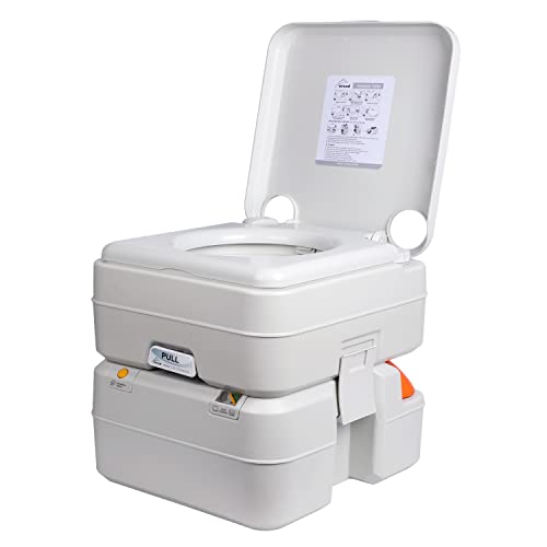 TOREAD Portable RV Toilet Camping Porta Potty, 5.8 Gallon Waste Tank, Indoor Outdoor Toilet with Air Relief Button and Level Indicator, Leak-Proof Toilet for RV Travel, Camping,Boat and Trips TOREAD Portable RV Toilet Camping Porta Potty, 5.8 Gallon Waste Tank, Indoor Outdoor Toilet with Air Relief Button and Level Indicator, Leak-Proof Toilet for RV Travel, Camping,Boat and Trips