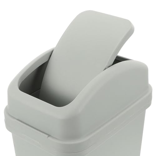 Caneca de basura rectangular de plástico con tapa basculante miniatura 5