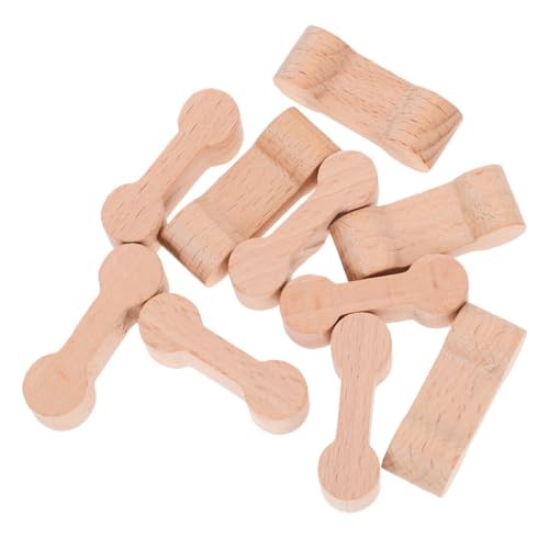 JOINPAYA Train Track Connectors 20pcs Wooden Bone Shape Connectors Train Tracks Compatible for DIY Boys and Girls Play