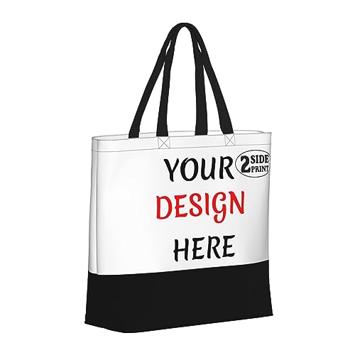 Custom Tote Bags Add Your Design For Business Travel Personalized Shoulder Beach Bag For Women Teachers2
