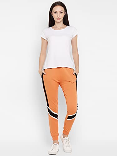 Image of Alan Jones Clothing Women's High Rise Solid Joggers Trackpant