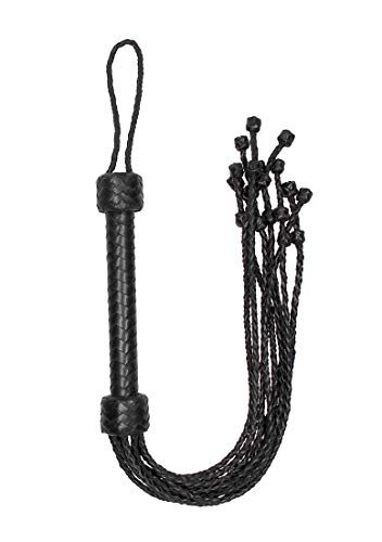 Shots Ouch! Pain - Short Leather Braided Flogger - Black - Afbeelding 3