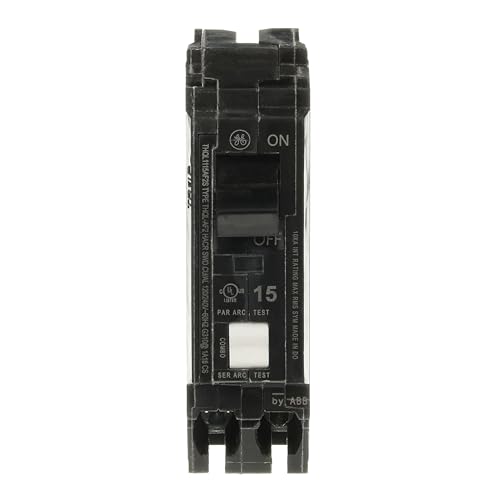 ABB THQL1115AF2S Arc Fault Circuit Breaker 15A 1-Pole 120/240V Combination AFCI Short Pigtail Q-Line Plug-in Thermal Magnetic Trip 10kAIC Interrupting Rating UL Listed