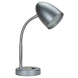 ENERGETIC SMARTER LIGHTING LED Desk Lamp, Flexible Gooseneck with Table lamp, 3.5W 240LM 4000K Cool White Study Lamps for Bedroom and Office, Eye Protection, ETL Listed Silver