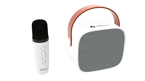 Image of Just Corseca Spin Bunny Karaoke Portable Speaker | with Wireless Mic | 2 * 5W Speakers | Rich and Full-Bodied Sound | Bluetooth connectivity, TF Card Support, and Aux Support (White)