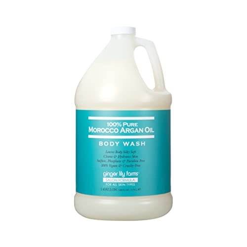 Ginger-Lily-Farms-Salon-Formula-100-Pure-Morocco-Argan-Oil-Body-Wash-for-All-Skin-Types-100-Vegan-Cruelty-Free-1-Gallon-128-fl-oz-Refill