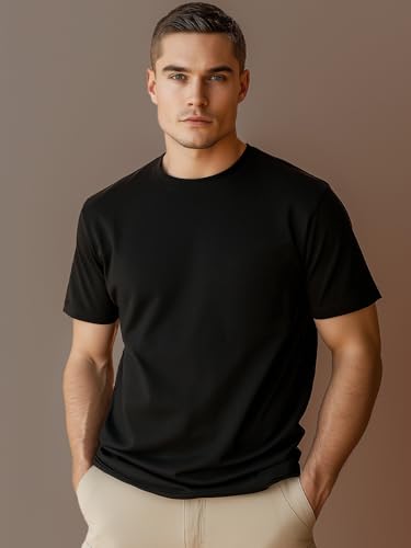 Image of Nobero 100% Cotton Tshirts for Men Combo Pack of 3 | Regular Fit Round Neck Half Sleeve