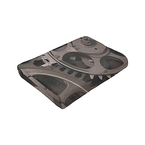 Couverture plaid de camping Old Metal Gears micro-polaire douce pour lit - 7